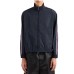 EMPORIO ARMANI BLOUSON JACKET BLU NAVY CON BANDE VIOLA CON LOGO LETTERING