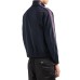 EMPORIO ARMANI BLOUSON JACKET BLU NAVY CON BANDE VIOLA CON LOGO LETTERING