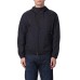 EMPORIO ARMANI BLOUSON JACKET BLU NAVY CON LOGO LETTERING ALL OVER TONO SU TONO
