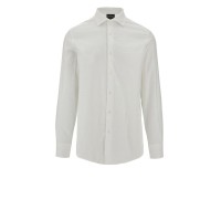 EMPORIO ARMANI SHIRT WHITE CON LOGO LETTERING ALL OVER TONO SU TONO	