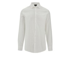 EMPORIO ARMANI SHIRT WHITE CON LOGO LETTERING ALL OVER TONO SU TONO	