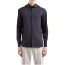 EMPORIO ARMANI SHIRT BLU NAVY A MANICA LUNGA CON LOGO LETTERING ALL OVER