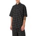 EMPORIO ARMANI SHIRT OVER FIT A MANICA CORTA NERA CON LOGO AQUILA ALL OVER