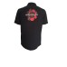 EMPORIO ARMANI POLO SHIRT IN COTONE A MANICA CORTA BLACK CON LOGO LETTERING E MAXI STAMPA MON AMOUR 
