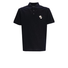 EMPORIO ARMANI POLO SHIRT BLU NAVY A MANICA CORTA CON LOGO EA E AQUILA RICAMATO	