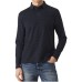 EMPORIO ARMANI POLO SHIRT A MANICA LUNGA BLU NAVY CON LOGO LETTERING ALL OVER