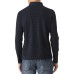 EMPORIO ARMANI POLO SHIRT A MANICA LUNGA BLU NAVY CON LOGO LETTERING ALL OVER