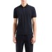 EMPORIO ARMANI POLO SHIRT A MANICA CORTA BLU NAVY CON LOGO AQUILA RICAMATO TONO SU TONO 