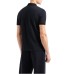 EMPORIO ARMANI POLO SHIRT A MANICA CORTA BLU NAVY CON LOGO AQUILA RICAMATO TONO SU TONO 