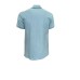EMPORIO ARMANI POLO SHIRT VERDE ACQUA A MANICA CORTA CON BANDE CON LOGO LETTERING TONO SU TONO	