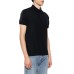 EMPORIO ARMANI POLO SHIRT BLU NAVY A MANICA CORTA CON BANDE CON LOGO LETTERING TONO SU TONO	