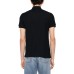 EMPORIO ARMANI POLO SHIRT BLU NAVY A MANICA CORTA CON BANDE CON LOGO LETTERING TONO SU TONO	