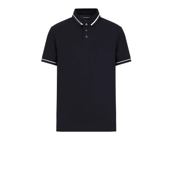 EMPORIO ARMANI POLO SHIRT BLU NAVY A MANICA CORTA	