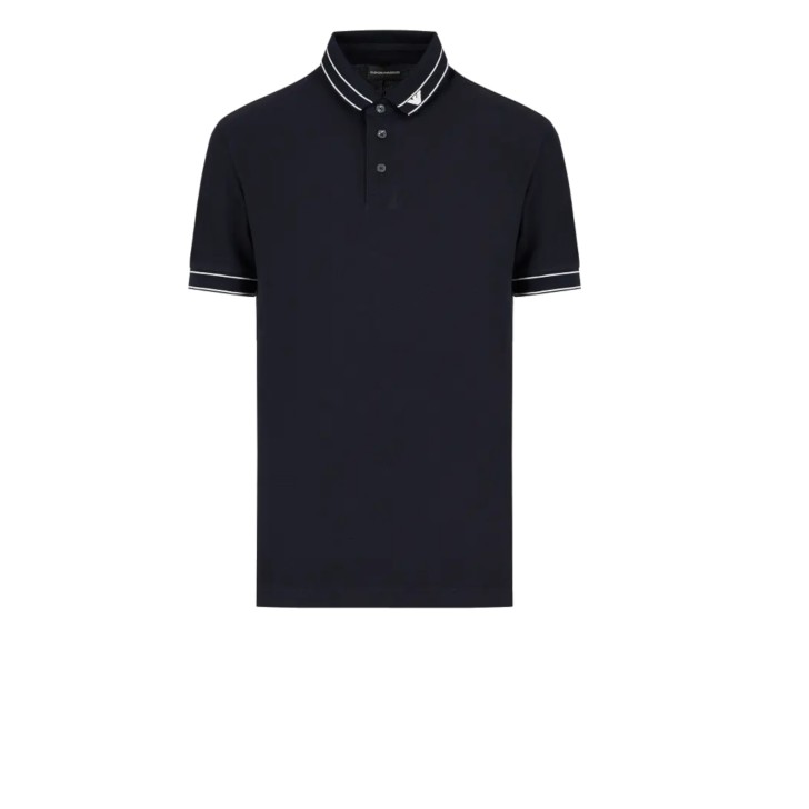 EMPORIO ARMANI POLO SHIRT BLU NAVY A MANICA CORTA
