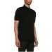 EMPORIO ARMANI POLO SHIRT BLACK A MANICA CORTA CON LOGO LETTERING ALL OVER TONO SU TONO	