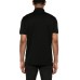EMPORIO ARMANI POLO SHIRT BLACK A MANICA CORTA CON LOGO LETTERING ALL OVER TONO SU TONO	