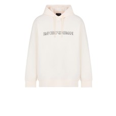 EMPORIO ARMANI SWEATSHIRT CON CAPPUCCIO E LOGO LETTERING	