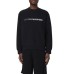 EMPORIO ARMANI SWEATSHIRT BLACK A GIROCOLLO CON LOGO LETTERING RICAMATO	