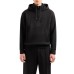 EMPORIO ARMANI SWEATSHIRT BLACK CON MAXI LOGO AQUILA E CAPPUCCIO 