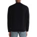 EMPORIO ARMANI SWEATSHIRT BLACK IN COTONE CON MAXI LOGO AQUILA TONO SU TONO	