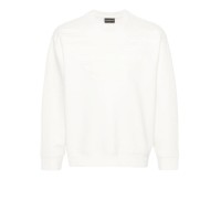 EMPORIO ARMANI SWEATSHIRT IN COTONE CON MAXI LOGO AQUILA TONO SU TONO 