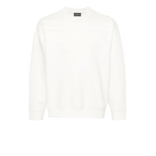 EMPORIO ARMANI SWEATSHIRT IN COTONE CON MAXI LOGO AQUILA TONO SU TONO 