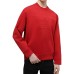 EMPORIO ARMANI SWEATSHIRT RED IN COTONE CON MAXI LOGO AQUILA TONO SU TONO	