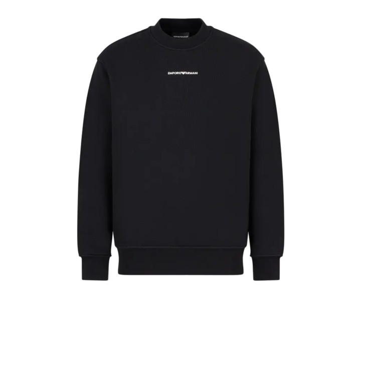 EMPORIO ARMANI SWEATSHIRT BLACK CON LOGO LETTERING