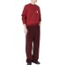 EMPORIO ARMANI SWEATSHIRT A GIROCOLLO RED CON LOGO RICAMATO WHITE