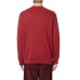 EMPORIO ARMANI SWEATSHIRT A GIROCOLLO RED CON LOGO RICAMATO WHITE