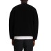 EMPORIO ARMANI SWEATSHIRT BLACK CON ZIP E LOGO LETTERING ALL OVER