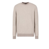 EMPORIO ARMANI PULLOVER CON LOGO LETTERING ALL OVER