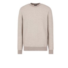 EMPORIO ARMANI PULLOVER CON LOGO LETTERING ALL OVER