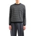 EMPORIO ARMANI PULLOVER BLU NAVY CON LOGO LETTERING ALL OVER