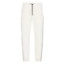 EMPORIO ARMANI TROUSER JOGGER CON BANDE CON LOGO LETTERING TONO SU TONO	