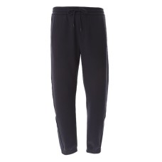 EMPORIO ARMANI TROUSER JOGGER BLU NAVY CON BANDE CON LOGO LETTERING TONO SU TONO