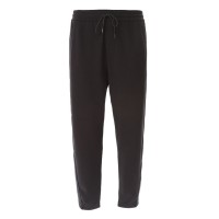 EMPORIO ARMANI TROUSER JOGGER BLACK CON BANDE CON LOGO LETTERING TONO SU TONO	