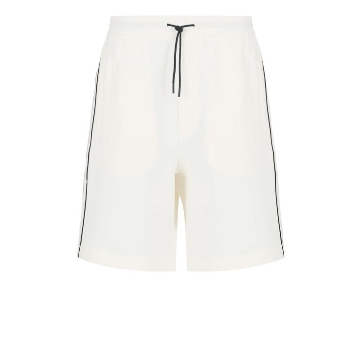 EMPORIO ARMANI BERMUDA REGULAR FIT BEIGE CON BANDE LOGATE