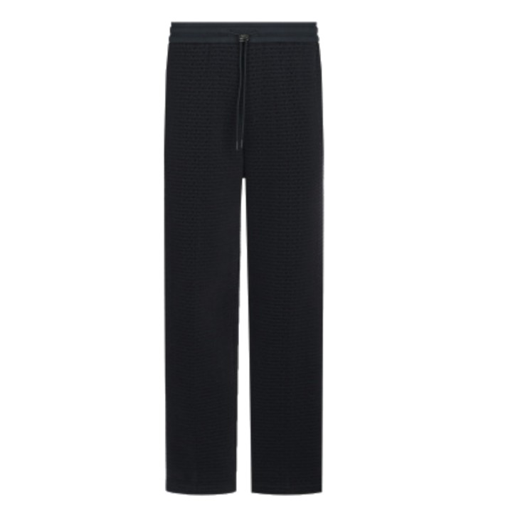 EMPORIO ARMANI TROUSER BLU NAVY CON LOGO LETTERING ALL OVER	