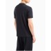 EMPORIO ARMANI T-SHIRT BLU NAVY IN COTONE CON LOGO LETTERING WHITE