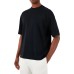 EMPORIO ARMANI T-SHIRT A MANICA CORTA IN COTONE BLU NAVY CON LOGO LETTERING