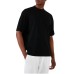 EMPORIO ARMANI T-SHIRT A MANICA CORTA IN COTONE BLACK CON LOGO LETTERING	