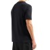 EMPORIO ARMANI T-SHIRT BLACK A MANICA CORTA CON MAXI STAMPA MON AMOUR E LOGO LETTERING