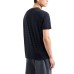 EMPORIO ARMANI T-SHIRT A MANICA CORTA BLU NAVY CON LOGO LETTERING ALL OVER