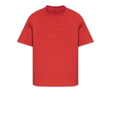 EMPORIO ARMANI T-SHIRT A MANICA CORTA ROSSA CON MAXI LOGO AQUILA 