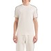 EMPORIO ARMANI T-SHIRT IN LYOCELL A MANICA CORTA CON BANDE CON LOGO LETTERING ALL OVER TONO SU TONO	