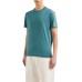 EMPORIO ARMANI T-SHIRT IN LYOCELL VERDE ACQUA A MANICA CORTA CON BANDE CON LOGO LETTERING ALL OVER TONO SU TONO	