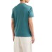 EMPORIO ARMANI T-SHIRT IN LYOCELL VERDE ACQUA A MANICA CORTA CON BANDE CON LOGO LETTERING ALL OVER TONO SU TONO	