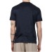 EMPORIO ARMANI T-SHIRT IN LYOCELL BLU NAVY A MANICA CORTA CON BANDE CON LOGO LETTERING ALL OVER TONO SU TONO	