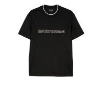 EMPORIO ARMANI T-SHIRT A MANICA CORTA BLACK CON LOGO LETTERING	